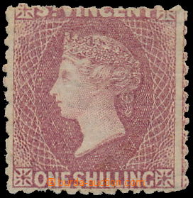 164957 - 1872 SG.17, Victoria 1Sh dark pink-red, perf 11; original li