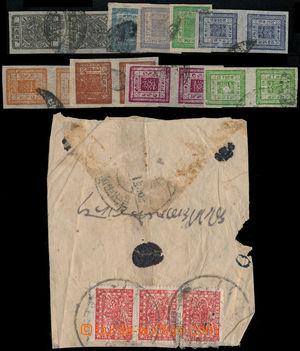 164980 - 1890-1949 sestava 6ks 2-pásek a 3 jednotlivé známky Lotos