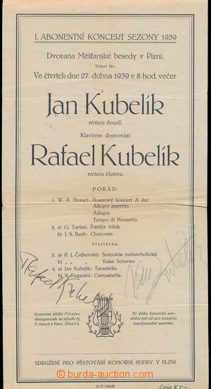 164995 - 1939 KUBELÍK Jan (1880–1940), český houslový virtuos a