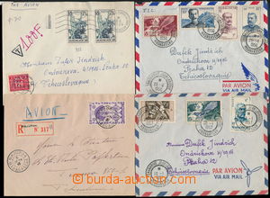 165035 - 1946-57 sestava 4ks dopisů adresovaných do ČSR, z toho 1x