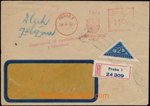 165039 - 1952 Reg letter strictly private with return receipt, mounte