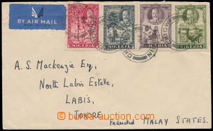 165054 - 1936 airmail letter addressed to JOHORE in Malaya, with SG35
