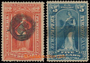 165209 - 1913 Newspaper stamps Sc.PR120, 121, Allegory (Goddnes of vi