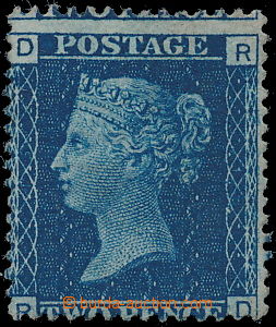 165215 - 1858 SG.47, Victoria 2P dark blue, letters R-D, plate 15; ni