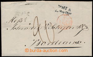 165254 - 1850 skládaný předznámkový dopis zaslaný z Rigy do Bor
