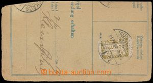 165336 - 1919 smaller part dispatch-note, on reverse with bisected st