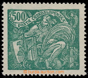 165393 -  Pof.168B, 500h green, print on gummed side, comb perforatio