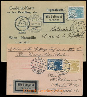 165409 - 1927-28 příležitostný lístek 1. let Wien - Marseille 19