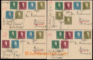 165431 - 1915 POLEN  sestava 4ks pohlednic zaslaných do Brna s bohat