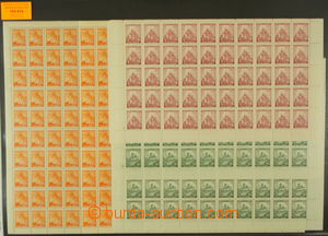 165434 - 1939 Pof.26, 29, 31, sestava 4 kompletních archů, 1x Lipov