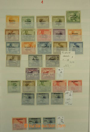 165439 - 1924 [SBÍRKY]  RUANDA-URUNDI  menší sbírka na 3 zásobn