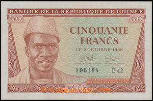 165446 - 1958 GUINEA  50Fr, série 108124 E42; kvalita 0
