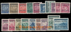 165463 - 1939 Pof.1-19, Overprint issue, complete set; 1x spot, value