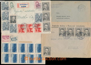 165475 - 1953 comp. 4 pcs of letters, from that 1 pcs of sent as Regi