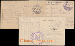 165479 - 1916-18 ALBANIEN  sestava 3 pohlednic s raz. FP: fialové kr
