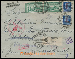 165487 - 1944 R-dopis do Innsbrucku, vyfr. zn. 2x 1,25L s přetiskem 