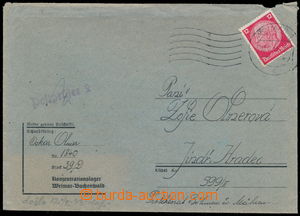 165497 - 1943 KT BUCHENWALD  dopis s předtištěným textem zaslaný