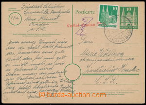 165498 - 1951 JINDŘICŮV HRADEC  německá dopisnice 10Pf zaslaná d