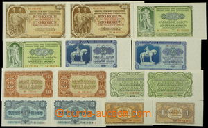 165546 - 1953 Ba.86-92, sestava 14 ks bankovek 2 kompletní sady hodn