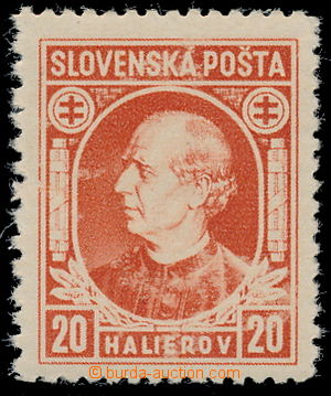 165613 - 1939 Alb.27C, Hlinka 20h oranžová, ŘZ 12½ a 10½