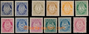 165706 - 1882-1900 Mi.37, 52-59, 61, 99 (2), comp. 12 pcs of Posthorn