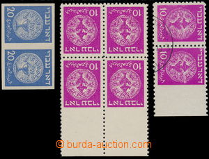 165713 - 1948 Mi.3, 4, cat. Bale 4, 5 var, Coins 10M violet perforati
