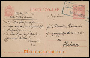 165728 - 1918 CPŘ33, Hungarian p.stat 10f to Brno, frame ZSOLNA 1918