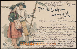 165730 - 1900 Josef Šváb č. 40, barevná litografie, Proč bychom 