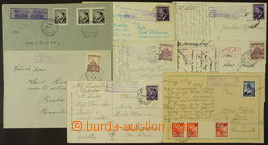165750 - 1941-44 comp. 8 pcs of entires with postal agency pmk, i.a. 