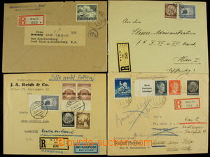 165756 - 1938-44 sestava 4ks R-dopisů, z toho 1x R+Let, vše s různ
