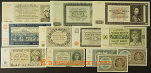 165785 - 1939-45 sestava 12 bankovek, vše SPECIMEN, různé hodnoty,