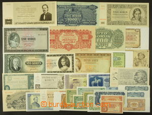 165786 - 1944-45 sestava 32 bankovek, část SPECIMEN, různá kvalit
