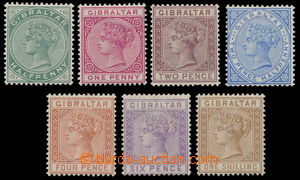 165871 - 1886-87 SG.8-14, Victoria ½P-1Sh; complete set, value 2
