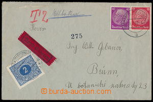 165876 - 1939 Express letter sent from Sudetenland to Brno, franked w
