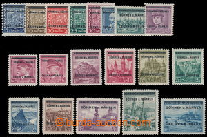 165897 - 1939 Pof.1-19, Přetisková emise, kompletní série; 4ks zk