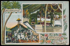165905 - 1906 INDIE - Sirpur, 2-okénková, Vánoční pozdrav, kaple