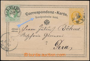 165960 - 1872 Mi.P9, dopisnice 2Kr žluťásek adresovaná do Německ