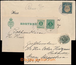 165967 - 1890-1940 3 interesting entires, contains p.stat envelope Mi