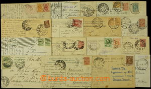 165989 - 1905-1927 sestava 17ks pohlednic, poštovně prošlé, běž