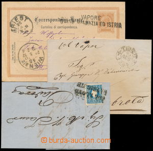 166174 - 1844-92 3 entire - folded letter to Padua with 2nd issue Fra