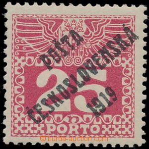 166175 -  Pof.69, Big numerals 25h, overprint type III.; marked and e