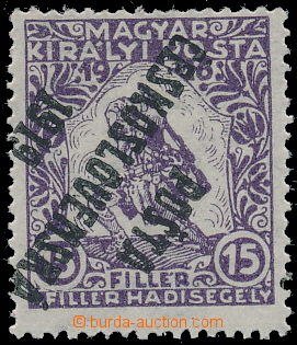 166178 -  Pof.97Pp, 15f violet, inverted overprint III. type; exp. by