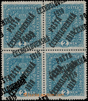 166184 -  Pof.48IIb double overprint, Coat of arms 2 K light blue, gr