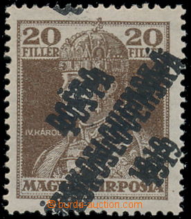 166232 -  Pof.120Pd, Charles 20f brown, double overprint; exp. by Les