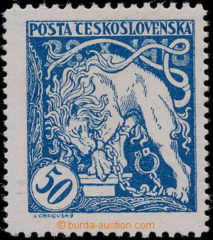 166256 -  Pof.29B, Lion trhajcí chains 50h blue, line perforation 11