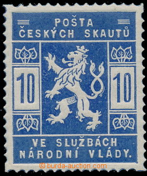 166282 - 1918 Pof.SK1a, 10h light blue; mint never hinged, c.v.. 1.50