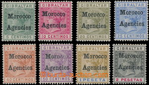 166396 - 1898-1900 MAROCCO AGENCIES  SG.1-8, Viktorie 5c-2P; kompletn
