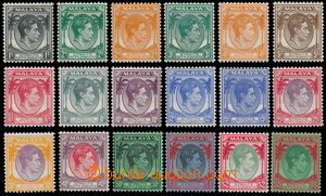 166402 - 1937-41 SG.278-298, Jiří VI. 1c-$5; kompletní série 18 z