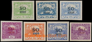 166475 -  7 imperforated stamps with overprint Hradčany, contains SO
