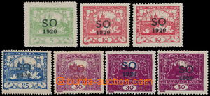 166476 -  7 unissued stamps with overprint Hradčany with various per